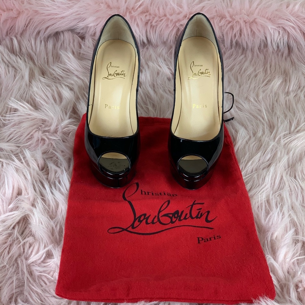 Christian Louboutin Lady Black 150 Patent 36.5